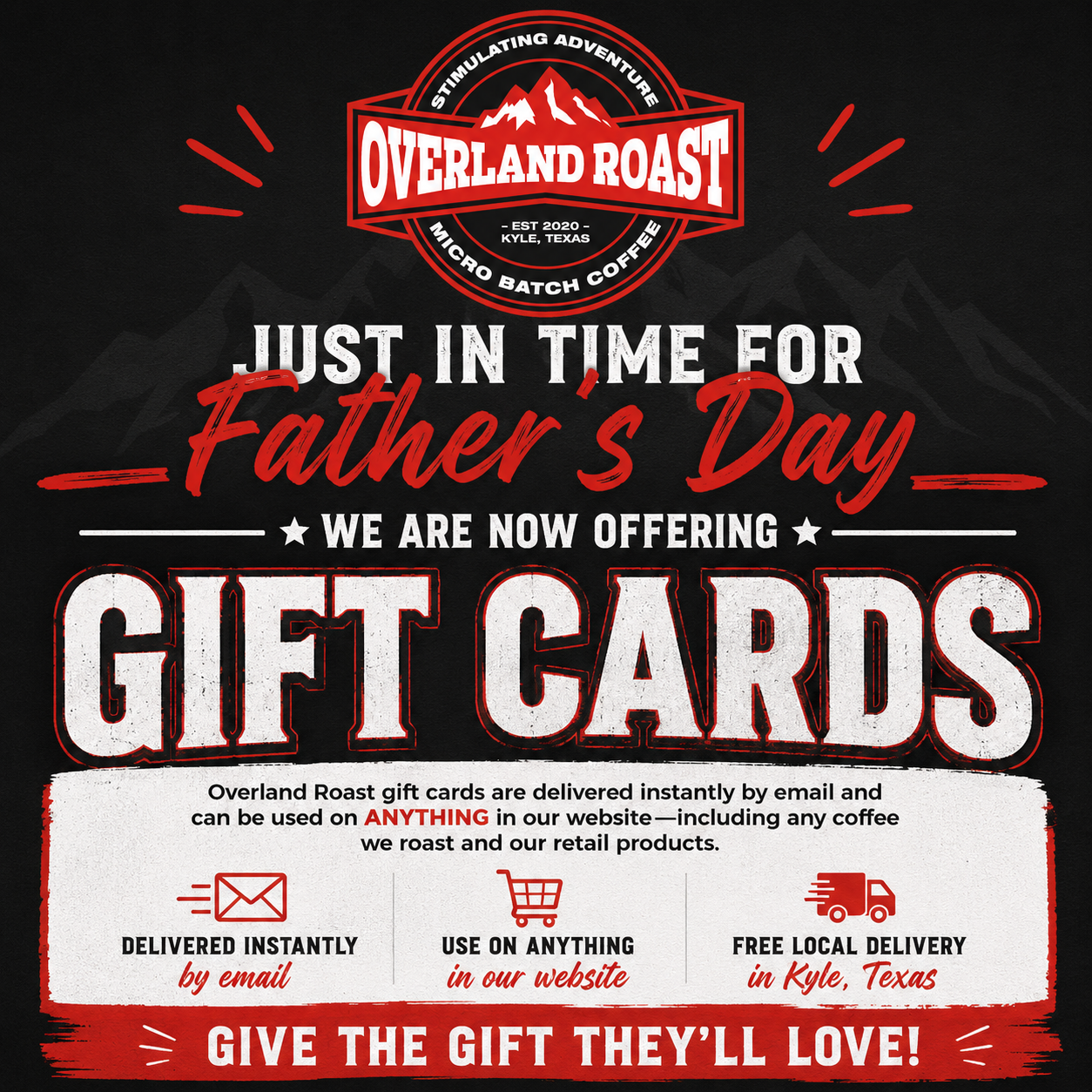 Overland Roast Gift Card - Father's Day